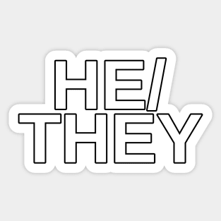 He/They Sticker